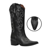 Texana Vimar Preto Bico Fino Cor:PretoTamanho:35