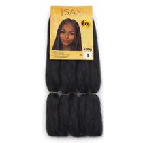 Textura de cabelo humano cor 1 - sax jumbão 400g Textura de cabelo humano cor 1 - sax jumbão 400g