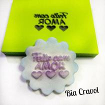 Textura de Frase Cd 10 - Feito com amor - Emborrachado Especial - Bia Cravol