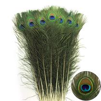 THARAHT 40 unidades de penas de pavão 75-80 cm naturais THARAHT 40 unidades de penas de pavão 75-80 cm naturais