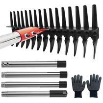 Thatch Rake SATXTREM com dentes de aço atualizados de 15 polegadas