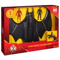 The Flash Veículo Asa de Morcego com 2 Figuras de 10cm - Dc Comics