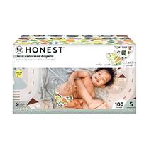 The Honest Company Clean Conscious Fraldas, So Delish + Todas as Letras, Tamanho 5, 100 Conta Super Clube Box