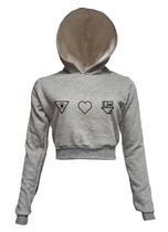 The Neighbourhood - Cropped Moletom Cinza Mescla Com Capuz The Neighbourhood - Cropped Moletom Cinza Mescla Com Capuz