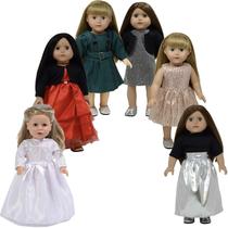 The New York Doll Collection 18 Inch Doll Clothes Set de 11 pc para American Girl Doll Clothing - Fits 18 Inch Dolls, vermelho Verde Azul (D375)
