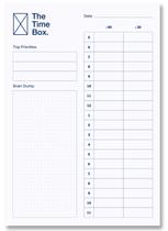 The Time Box Daily To Do List Notepad Time Blocking Daily Planner Pad & Day Planner, Hourly Productivity Organizer, Goal and Project Scheduler, Check List - 60 Folhas de rasgar não datadas 7" x 10"