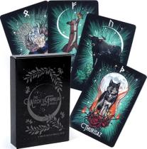 The Witchs Familiar Runic Oracle Deck Tarô A Rúnica Familiar Das Bruxas Baralho de Cartas de Oráculo