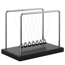 Theefun Balanço de Newton com 7 Esferas de Aço e Base de Madeira