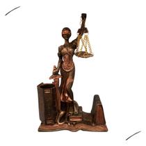Themis Deusa Dama Da Justiça Porta Canetas Estátua Direito - Empório das Variedades