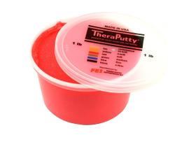 Theraputty CanDo Sparkle 1lb Red Soft para terapia de mãos