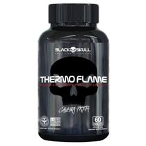 Thermo Flame 60 Cápsulas Termogênico Cafeína Black Skull