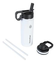 Thermoflask Garrafa De Aço Inoxidável Com 2 Tampas, 532ml De Cor Branca Unicórnio 18 Onças Líquidas Branco