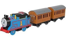 Thomas & Friends Motorizado Thomas com Annie & Clarabel - Trem de Brinquedo com Sons e Frases - Fisher-Price