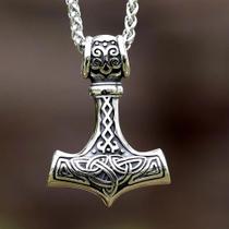 Thor's Hammer Mjolnir Viking Runes Colar Corrente De Aço Inoxidável Pingente De Âncora Vegvisir Para