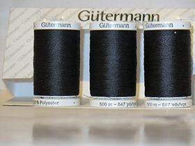 Thread Gütermann Sew-All Purpose 500m, pacote com 3, preto