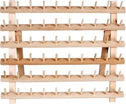 Thread Rack Dritz Wooden 60 bobinas de madeira lisa 15,75x13,13 cm
