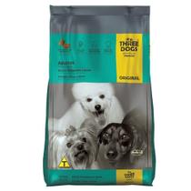Three Dogs Cães Adultos - Raças Peq e Min - Frango,Carne e Arroz 1kg - Hercosul