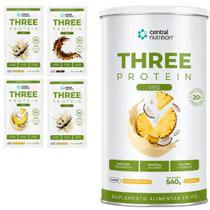 Three Protein Whey Protein Vegano 540g Central Nutrition Abacaxi c/Coco - C/amostra Three Protein Whey Protein Vegano 540g Central Nutrition Abacaxi c/Coco - C/amostra