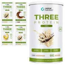 Three Protein Whey Protein Vegano 540g Central Nutrition Café - C/amostra Three Protein Whey Protein Vegano 540g Central Nutrition Café - C/amostra