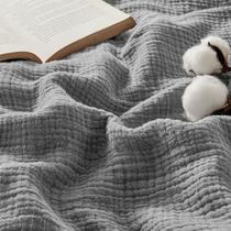 Throw Blanket Bedsure 100% algodão Muslin Twin XL cinza