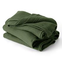 Throw Blanket Bedsure 100% algodão Muslin Twin XL verde oliva
