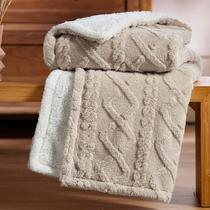 Throw Blanket Bedsure Sherpa Fleece para sofá 130 x 150 cm bege Throw Blanket Bedsure Sherpa Fleece para sofá 130 x 150 cm bege