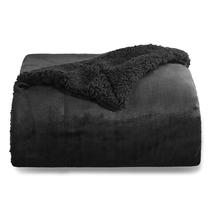 Throw Blanket Bedsure Sherpa Fleece para sofá 130 x 150 cm preto