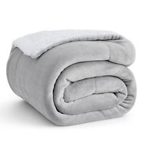 Throw Blanket Bedsure Sherpa Fleece Twin Size cinza claro