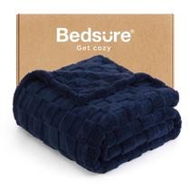 Throw Blanket Bedsure Velo de flanela azul marinho 130x150cm