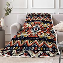 Throw Blanket Coveimes Southwestern Tribal Aztec Design