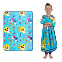 Throw Blanket Franco AT0468 Roupa de cama infantil Baby Shark 46x60cm