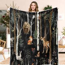 Throw Blanket JAWO Rustic Christmas Flannel 130x150cm Forest