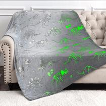 Throw Blanket Levens Dinosaur Glow in The Dark 50x60cm Throw Blanket Levens Dinosaur Glow in The Dark 50x60cm