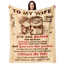 Throw Blanket NAIREG To My Wife, flanela romântica de 60x80cm