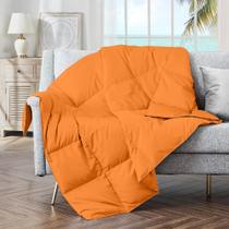 Throw Blanket puredown Soft Feather Down 50x70cm Laranja