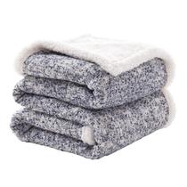 Throw Blanket SE SOFTEXLY Reversível Sherpa 30% lã 70% algodão