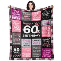 Throw Blanket Sruemiul, decoração do 60º aniversário, 50x60cm Throw Blanket Sruemiul, decoração do 60º aniversário, 50x60cm