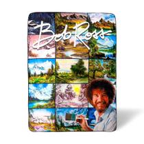 Throw Blanket Surreal Entertainment Bob Ross Fleece Sherpa Throw Blanket Surreal Entertainment Bob Ross Fleece Sherpa