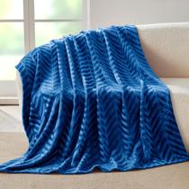 Throw Blanket Whale Flotilla Flannel Flannel 130x150cm azul royal