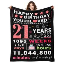 Throw Blanket YPURTSD, presente de 21º aniversário para ela, 50x60 polegadas
