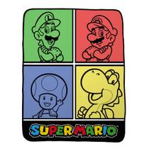 Throw Franco Collectibles Super Mario Micro Raschel 117 cm x 152 cm