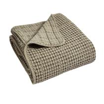Throw Levtex Home Mills Waffle de algodão cinza 127x152cm