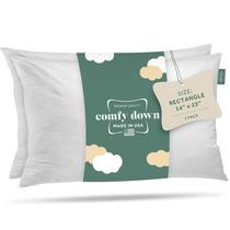Throw Pillow Insert ComfyDown 14x22 em 100% algodão, conjunto de 2