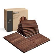 THYOI Pisos Modulares 30 Peças 30 x 30 cm Impermeáveis de Madeira de Acácia THYOI Pisos Modulares 30 Peças 30 x 30 cm Impermeáveis de Madeira de Acácia