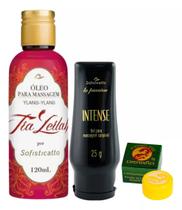 Tia Leilah Óleo Para Massagem YlangYlang Pomada Fogo do Dragão Hamamelis Gel Intense presente cha de lingerie