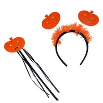 Tiara Abóbora e Varinha Halloween Carnaval Adulto Infantill