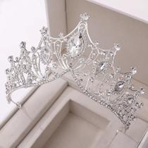 Tiara Alta Coroa Strass Noivas Debutantes