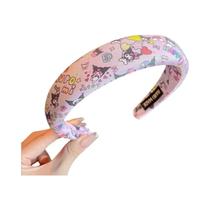 Tiara Alta Kuromi Para Meninas, Acessórios De Cabelo Sanrio Com Borda Larga E Compressão Tiara Alta Kuromi Para Meninas, Acessórios De Cabelo Sanrio Com Borda Larga E Compressão