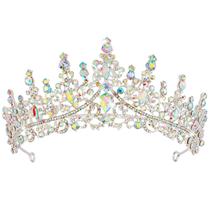 Tiara and Crown COCIDE Silver Crystal Strass para mulheres Tiara and Crown COCIDE Silver Crystal Strass para mulheres