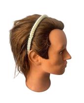 Tiara Arco Pérola plástico Assessório Para Cabelo 14cm